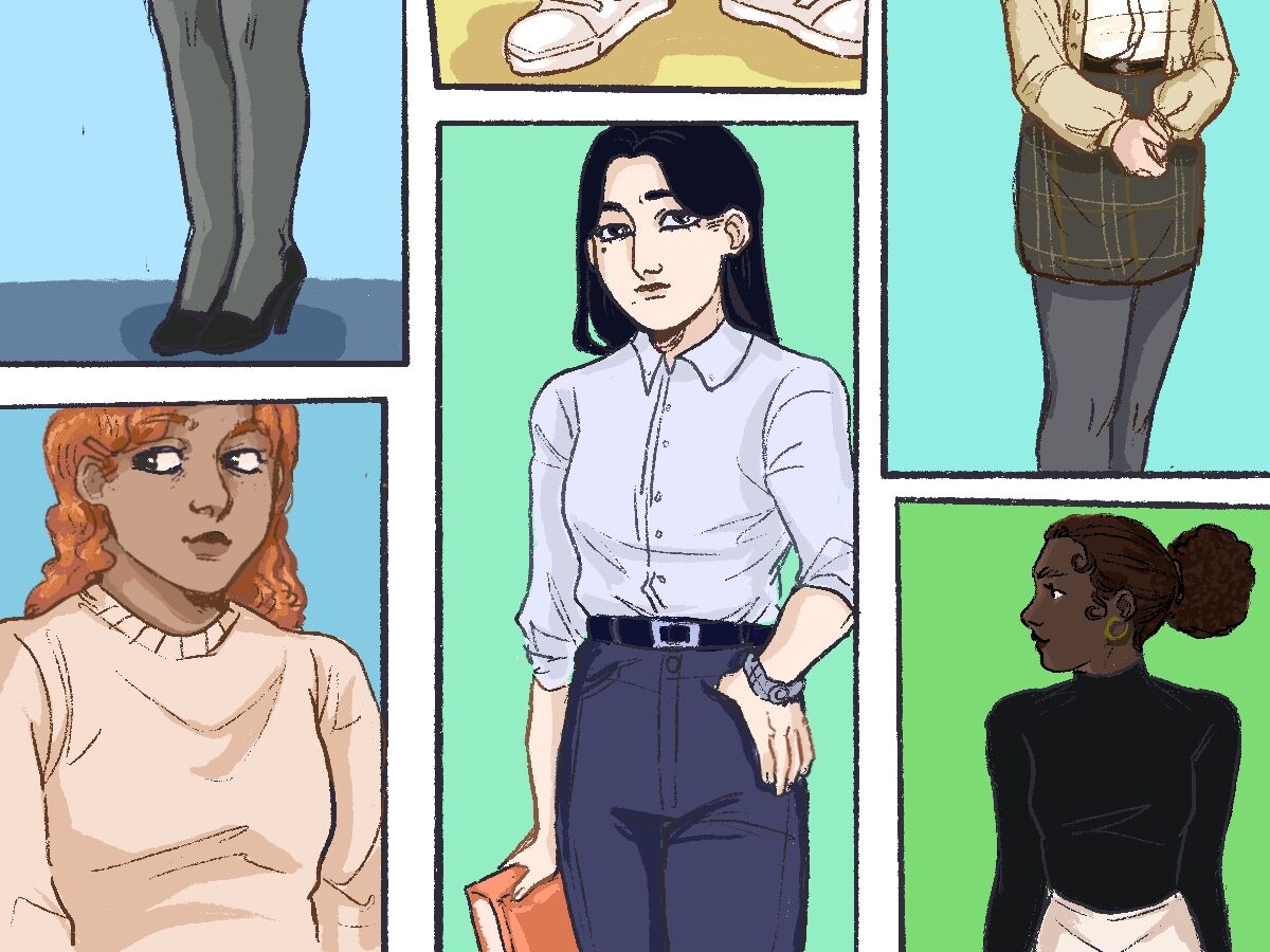 Business casual clothes illustration